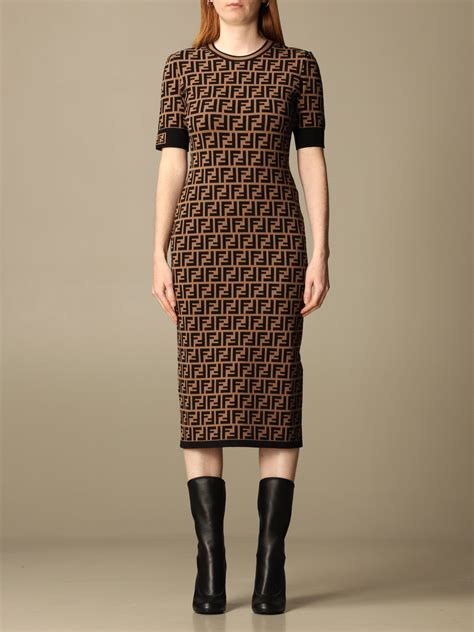 fendi dresses women|fendi trimmed a line dress.